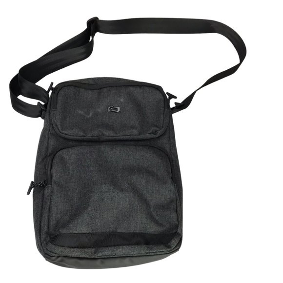 Messenger Bag New SOLO NEW YORK Brand.Small Backpack.Dark Gray Black NEW